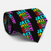 Kleurrijke en koele jazz stropdas (Opgerold)