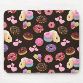 Kleurrijke en lekkere donuts en harten muismat (Voorkant)