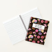 Kleurrijke en lekkere donuts en harten notitieboek (Binnen)