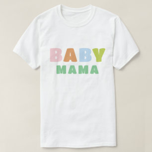 Kleurrijke en Leuke Baby Mama T-shirt