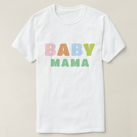 Kleurrijke en Leuke Baby Mama T-shirt (Design voorkant)