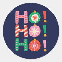 Kleurrijke en Leuke HO HO HO Navy Blue Christmas