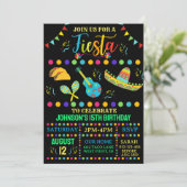 Kleurrijke en Leuke Mexicaanse Fiesta Verjaardag Kaart (Staand voorkant)