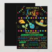 Kleurrijke en Leuke Mexicaanse Fiesta Verjaardag Kaart (Voorkant / Achterkant)