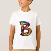 Kleurrijke en leuke Monogram B Tribal en Doodle T-shirt (Voorkant)