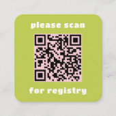 Kleurrijke en Leuke Registry Insert Vierkante Visitekaartje (Voorkant)