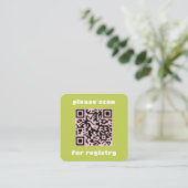 Kleurrijke en Leuke Registry Insert Vierkante Visitekaartje (Staand voorkant)