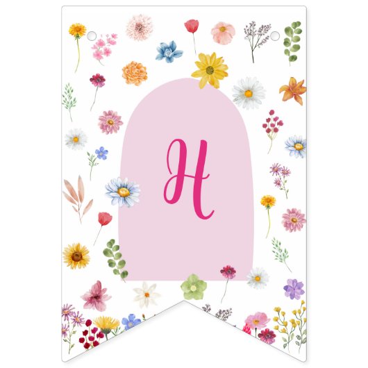 Kleurrijke en levendige Wildflower Bunting Flag Vlaggetjes (Tweede vlag)