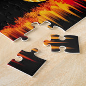 Kleurrijke en magische regenboog bos bomen legpuzzel (Zijkant)