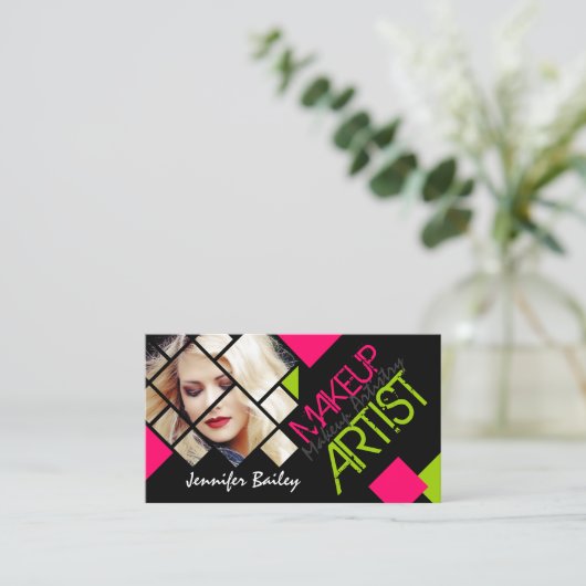 Kleurrijke en moderne artiest visitekaartje (Staand voorkant)
