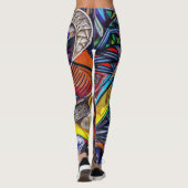 Kleurrijke en moderne Graffiti-leggings Leggings (Achterkant)