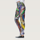 Kleurrijke en moderne Graffiti-leggings Leggings (Links)