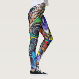 Kleurrijke en moderne Graffiti-leggings Leggings