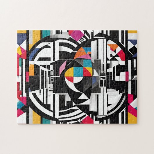 Kleurrijke en moderne spektakel van abstractie legpuzzel (Horizontaal)