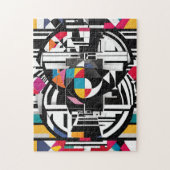 Kleurrijke en moderne spektakel van abstractie legpuzzel (Verticaal)