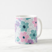 Kleurrijke en mooie lente bloem print keramiek koffiemok (Voorkant rechts)