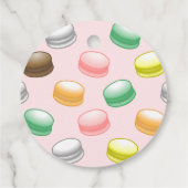 Kleurrijke en mooie macarons bedankjes labels (Achterkant)