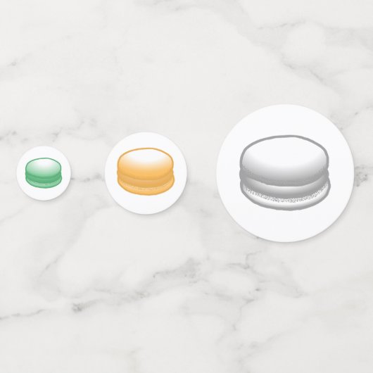 Kleurrijke en mooie macarons confetti (Achterkanten)