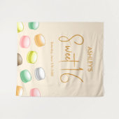 Kleurrijke en mooie Macarons Wandkleed (Voorkant (horizontaal))