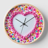 Kleurrijke en schattige hart roze kleur cirkel (Voorkant)