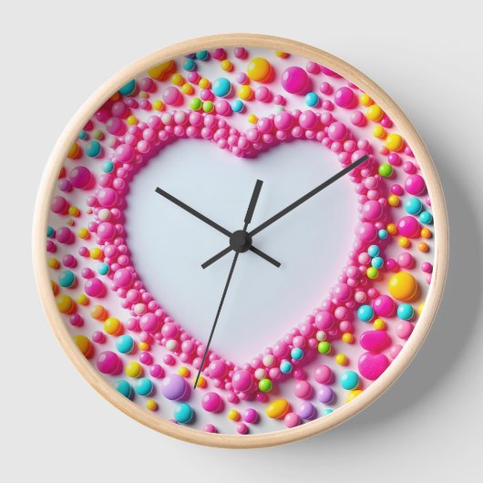 Kleurrijke en schattige hart roze kleur cirkel (Voorkant)