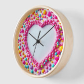 Kleurrijke en schattige hart roze kleur cirkel (Hoek)