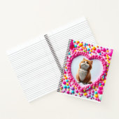 Kleurrijke en schattige hart roze kleur cirkel notitieboek (Binnen)