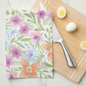 Kleurrijke en Schattigee Pastel Bloemen Patroon Na Theedoek (Quarter Fold)