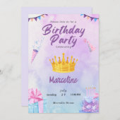 Kleurrijke en Speelse Verjaardagsfeestje Geschikt  Kaart (Voorkant / Achterkant)