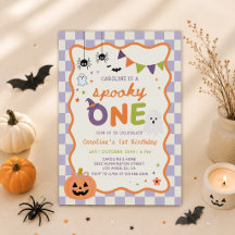 Kleurrijke en Spookachtige Eén Halloween Geest 1e