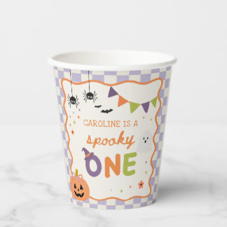 Kleurrijke en Spookachtige Eerste Verjaardag van e Papieren Bekers