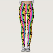 KLEURRIJKE EN STIJLVOLLE REGENBOOG GYMNASTIEK LEGG LEGGINGS (Voorkant)