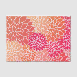 Kleurrijke en stijlvolle Zinnia Bloem Tissuepapier