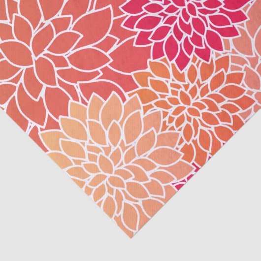 Kleurrijke en stijlvolle Zinnia Bloem Tissuepapier (Detail)