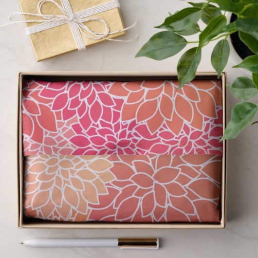 Kleurrijke en stijlvolle Zinnia Bloem Tissuepapier (Geschenk)