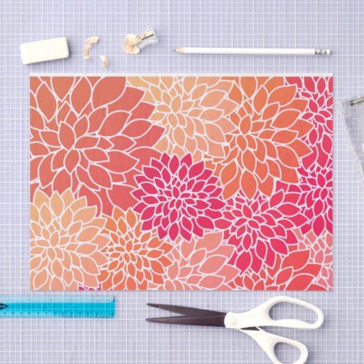 Kleurrijke en stijlvolle Zinnia Bloem Tissuepapier (Craft)