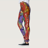 Kleurrijke en Trendy Abstract Patroon Leggings (Links)