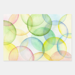 Kleurrijke en trendy verjaardagscadeauverpakking inpakpapier vel