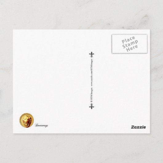 Kleurrijke en uitnodigende deuren briefkaart (Achterkant)