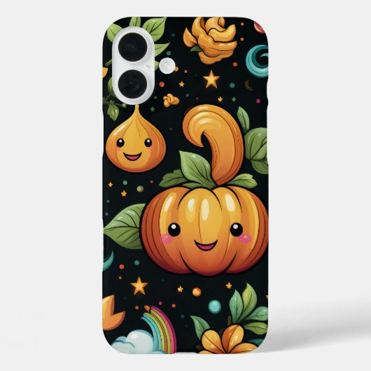 KLEURRIJKE EN VROLIJKE HALLOWEEN POMPOENEN & BLOEM Case-Mate iPhone CASE (Achterkant)