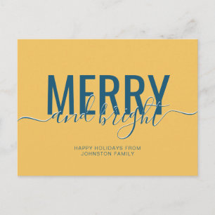 Kleurrijke en vrolijke Kerst gele vakantie Briefkaart