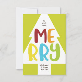 Kleurrijke en vrolijke kerstkaart. kaart