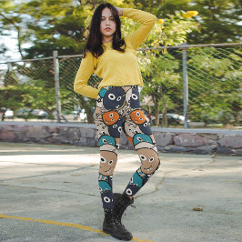 Kleurrijke enge monsters leggings