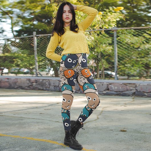 Kleurrijke enge monsters leggings