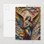 Kleurrijke engel briefkaart (Voorkant / Achterkant)
