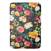 Kleurrijke Engelse Tuin Zomer Waterverf Badmat (Voorkant Verticaal)