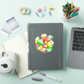 Kleurrijke Engelse Wine Gums Sticker (iPad Cover)