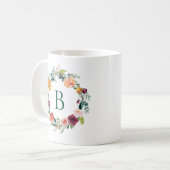 Kleurrijke Engelstalige tuinbloemen Koffiemok (Voorkant links)