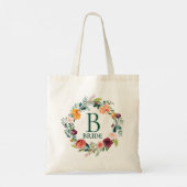 Kleurrijke Engelstalige tuinbloemen Tote Bag (Achterkant)