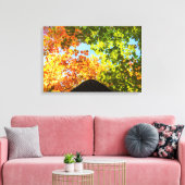 Kleurrijke esdoorn boomtoppen canvas afdruk (Insitu (Woonkamer))